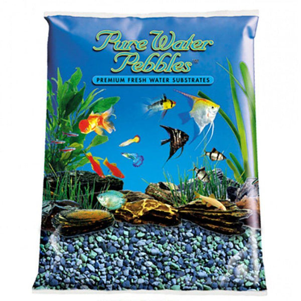 Pure Water Pebbles Aquarium Gravel - Blue Lagoon, 5 lbs (3.1-6.3 mm Grain)-Fish-Pure Water Pebbles-PetPhenom