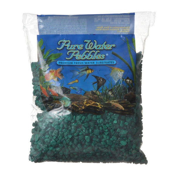 Pure Water Pebbles Aquarium Gravel - Emerald Green, 2 lbs (3.1-6.3 mm Grain)-Fish-Pure Water Pebbles-PetPhenom