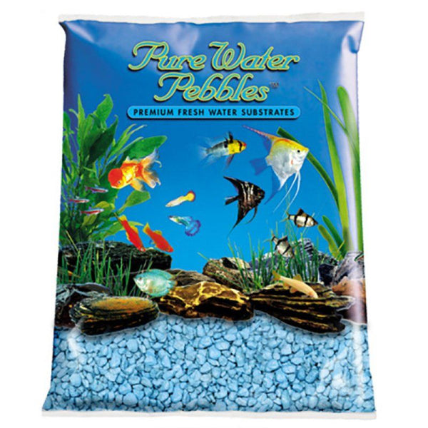 Pure Water Pebbles Aquarium Gravel - Heavenly Blue, 5 lbs (3.1-6.3 mm Grain)-Fish-Pure Water Pebbles-PetPhenom