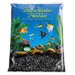 Pure Water Pebbles Aquarium Gravel - Jet Black, 25 lbs (3.1-6.3 mm Grain)-Fish-Pure Water Pebbles-PetPhenom