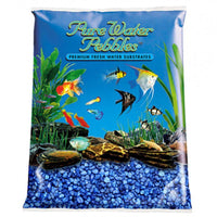 Pure Water Pebbles Aquarium Gravel - Marine Blue, 25 lbs (3.1-6.3 mm Grain)-Fish-Pure Water Pebbles-PetPhenom