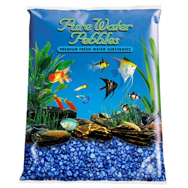 Pure Water Pebbles Aquarium Gravel - Marine Blue, 5 lbs (3.1-6.3 mm Grain)-Fish-Pure Water Pebbles-PetPhenom