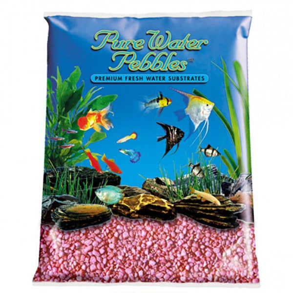 Pure Water Pebbles Aquarium Gravel - Neon Pink, 5 lbs (3.1-6.3 mm Grain)-Fish-Pure Water Pebbles-PetPhenom