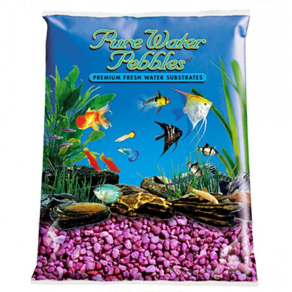 Pure Water Pebbles Aquarium Gravel - Neon Purple, 5 lbs (3.1-6.3 mm Grain)-Fish-Pure Water Pebbles-PetPhenom