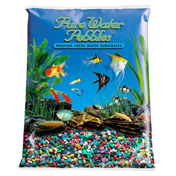 Pure Water Pebbles Aquarium Gravel - Rainbow, 5 lbs (3.1-6.3 mm Grain)-Fish-Pure Water Pebbles-PetPhenom