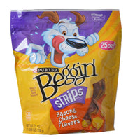 Purina Beggin' Strips Dog Treats - Bacon & Cheese Flavor, 25 oz-Dog-Purina-PetPhenom