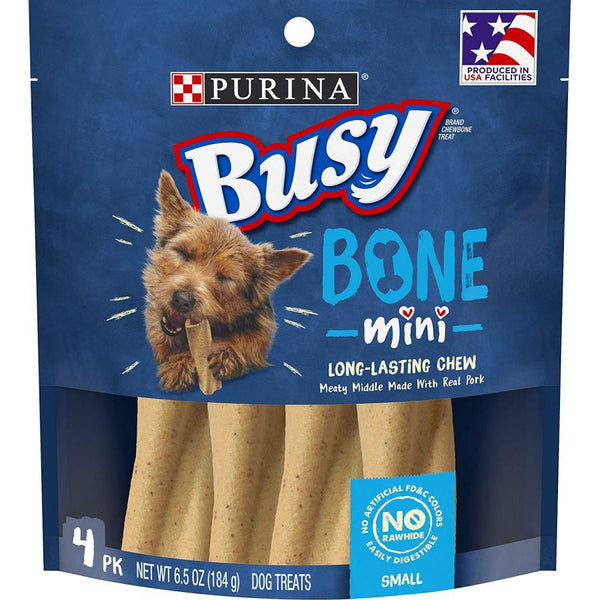 Purina Busy Bone Real Meat Dog Treats Mini, 6.5 oz-Dog-Purina-PetPhenom