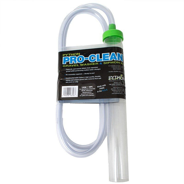 Python Pro-Clean Gravel Washer & Siphon Kit, Large - Aquariums 20-55 Gallons - (16"L x 2"D)-Fish-Python Products-PetPhenom