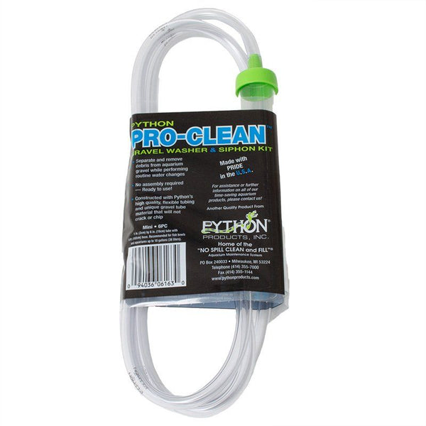 Python Pro-Clean Gravel Washer & Siphon Kit, Mini - Aquariums up to 10 Gallons - (6"L x 1"D)-Fish-Python Products-PetPhenom