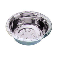 QT Dog Embossed Rim Standard Stainless Steel Feeding Bowls -1 PT-Dog-QT Dog-PetPhenom