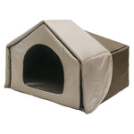 Richell Convertible Pet Bed House Brown 26.2" x 19.7" x 18.1"-Dog-Richell-PetPhenom