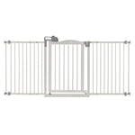 Richell One-Touch Wide Pressure Mounted Pet Gate II White 32.1" - 62.8" x 2" x 30.5"-Dog-Richell-PetPhenom