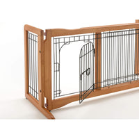 Richell Pet Sitter Freestanding Pet Gate Plus Autumn Matte 38.2"-59.8" x 18.5" x 20.9"-Dog-Richell-PetPhenom