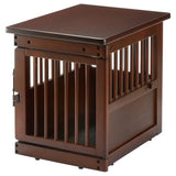 Richell Wooden End Table Dog Crate Small Dark Brown 24" x 18.1" x 20.9"-Dog-Richell-PetPhenom