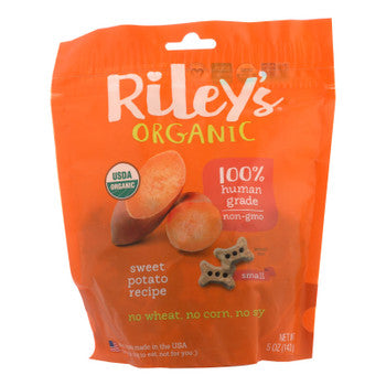 Riley's Organics Organic Dog Treats, Sweet Potato Recipe, Small - Case of 6 - 5 OZ-Dog-Riley's Organics-PetPhenom