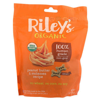 Riley's Organics Riley's Organic Treats - Peanut Butter and Molasses - Case of 5 - 5 oz.-Dog-Riley's Organics-PetPhenom