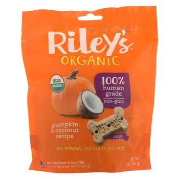 Riley's Organics Riley's Organics Treat - Pumpkin and Coconut - Case of 5 - 5 oz.-Dog-Riley's Organics-PetPhenom