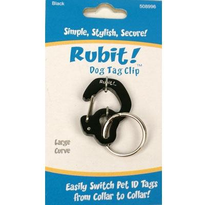 Rubit! LLC Curve Shaped Collar Clips - Black - Medium-Dog-Rubit! LLC-PetPhenom