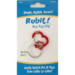 Rubit! LLC Heart Shaped Collar Clips - Purple - Medium-Dog-Rubit! LLC-PetPhenom