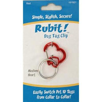 Rubit! LLC Heart Shaped Collar Clips - Silver - Medium-Dog-Rubit! LLC-PetPhenom