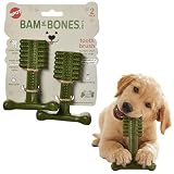 SPOT Bam-Bones Plus Toothbrush Dental Chew with Mint & Baking Soda, T-Bone, 4"
