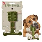 SPOT Bam-Bones Plus Toothbrush Dental Chew with Mint & Baking Soda, T-Bone, 6"