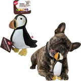 SPOT Dura-Fused Colors Leather Puffin Dog Toy, 8.5"