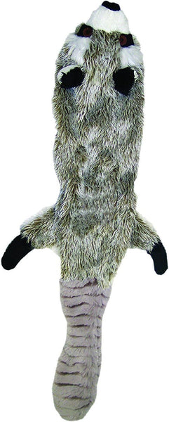 SPOT Skinneeez Raccoon 14 Inch Stuffing-Free Plush Squeaky Dog Toy