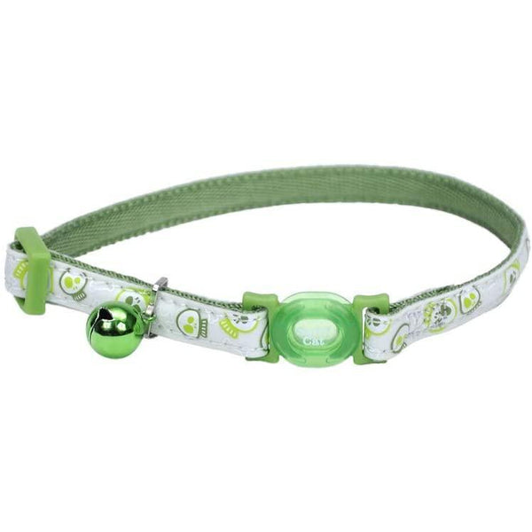 Safe Cat® Adjustable Snag-Proof Nylon Breakaway Collar, Glowing Lime-Cat-Coastal Pet Products-PetPhenom