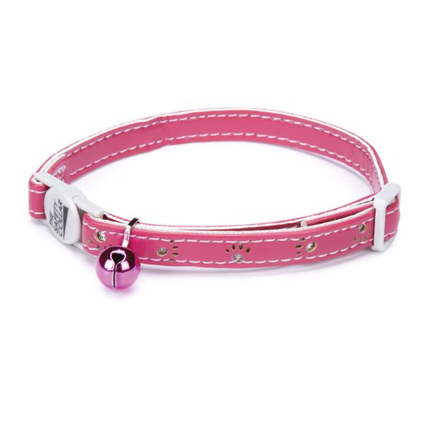Savvy Tabby Sparkle Paw Collar 8"-12" -Pink-Cat-Savvy Tabby-PetPhenom