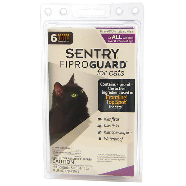 Sentry FiproGuard for Cats, 6 Doses-Cat-Sentry-PetPhenom