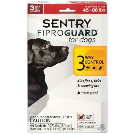 Sentry FiproGuard for Dogs, Dogs 45-88 lbs (3 Doses)-Dog-Sentry-PetPhenom