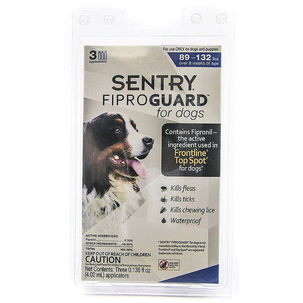 Sentry FiproGuard for Dogs, Dogs 89-132 lbs (3 Doses)-Dog-Sentry-PetPhenom