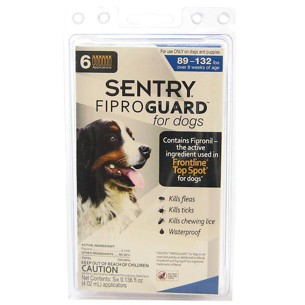 Sentry FiproGuard for Dogs, Dogs 89-132 lbs (6 Doses)-Dog-Sentry-PetPhenom