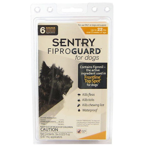 Sentry FiproGuard for Dogs, Dogs up to 22 lbs (6 Doses)-Dog-Sentry-PetPhenom