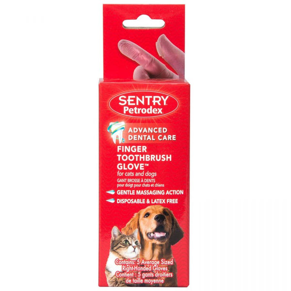 Sentry Petrodex Finger Toothbrush Glove for Cats & Dogs, 5 count-Dog-Sentry-PetPhenom