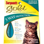 Sergeants Gold Flea and Tick Squeeze-On for Cats Under 5 lbs, 3 count-Cat-Sergeants-PetPhenom