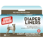 Simple Solution Disposable Dog Diaper Liners Light Flow 22 pack White-Dog-Simple Solution-PetPhenom