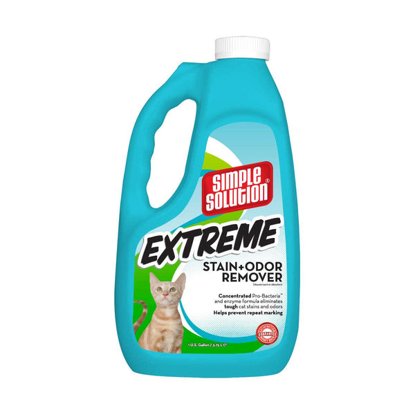 Simple Solution Extreme Cat Stain and Odor Remover 1 Gallon 5.42" x 7.09" x 11.88"-Cat-Simple Solution-PetPhenom