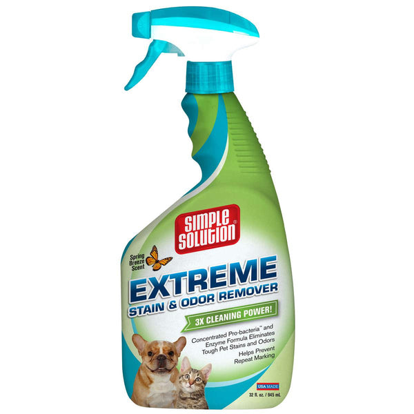 Simple Solution Extreme Spring Breeze Stain and Odor Remover 32oz 2.9" x 4.8" x 10.75"-Dog-Simple Solution-PetPhenom