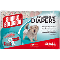 Simple Solution Fashion Disposable Dog Diapers 12 pack Small Pink-Dog-Simple Solution-PetPhenom