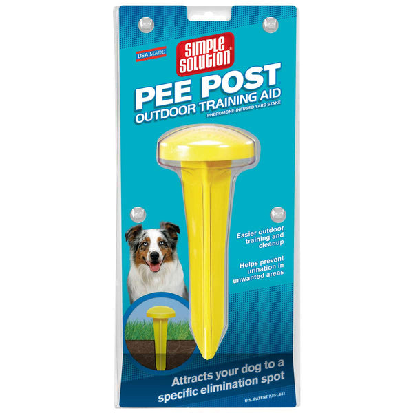 Simple Solution Pee Post Pheromone-Treated Yard Stake Yellow-Dog-Simple Solution-PetPhenom