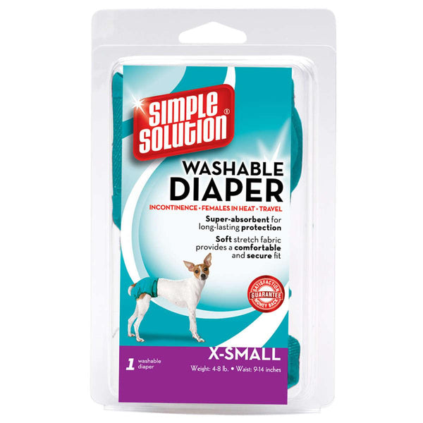 Simple Solution Washable Dog Diaper Extra Small Teal-Dog-Simple Solution-PetPhenom