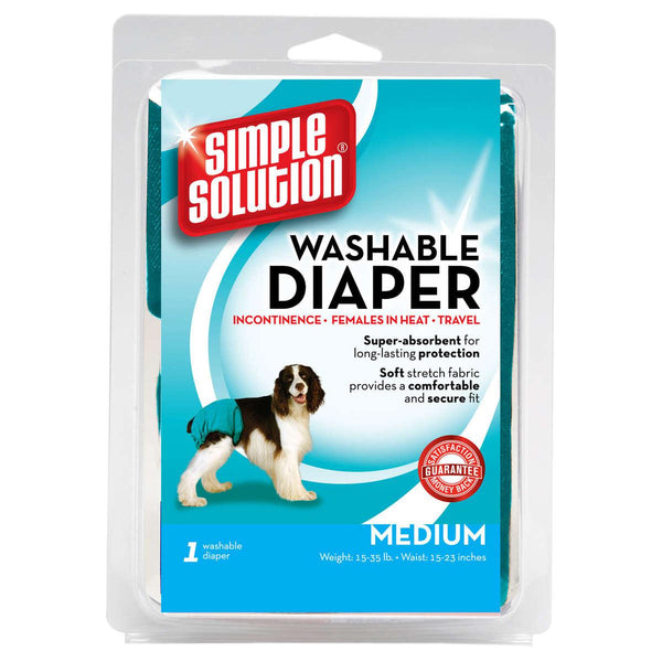 Simple Solution Washable Dog Diaper Medium Teal-Dog-Simple Solution-PetPhenom