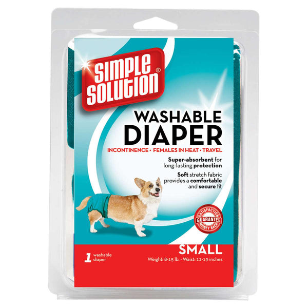 Simple Solution Washable Dog Diaper Small Teal-Dog-Simple Solution-PetPhenom