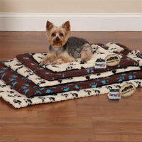 Slumber Pet ThermaPet Pawprint Crate Mats - Large - Ivory (white)-Dog-Slumber Pet-PetPhenom