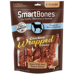 SmartBones Chicken Wrapped Peanut Butter Sicks Rawhide Free Dog Chew, 8 count-Dog-Smartbones-PetPhenom