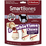 SmartBones DoubleTime Bone Chews for Dogs - Chicken, Medium - 3 Pack - (5" Long - For Dogs 26-50 lbs)-Dog-Smartbones-PetPhenom