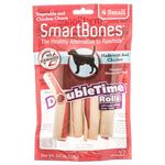 SmartBones DoubleTime Roll Chews for Dogs - Chicken, Small - 4 Pack - (5" Long - For Dogs 11-25 lbs)-Dog-Smartbones-PetPhenom