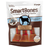 SmartBones Large Chicken and Peanut Butter Bones Rawhide Free Dog Chew, 3 count-Dog-Smartbones-PetPhenom